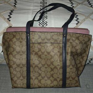 Coach May Tote In Colorblock Signature Canvas